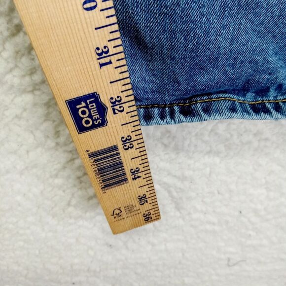 Levis‎ 505 Jeans Mens 38x34 Straight Leg Denim Cotton Medium Wash American - Picture 6 of 12